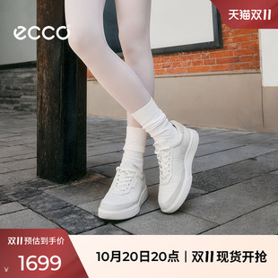 ECCO爱步休闲鞋女鞋 流行球鞋增高板鞋小白鞋 街头球鞋272813