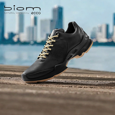 ECCO爱步运动鞋男 秋季皮革跑步鞋运动休闲鞋 健步BIOMC800464