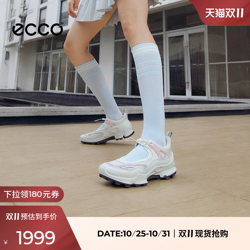 ECCO爱步女鞋 秋季新款运动玛丽珍鞋休闲厚底单鞋BIOMC踪迹803653