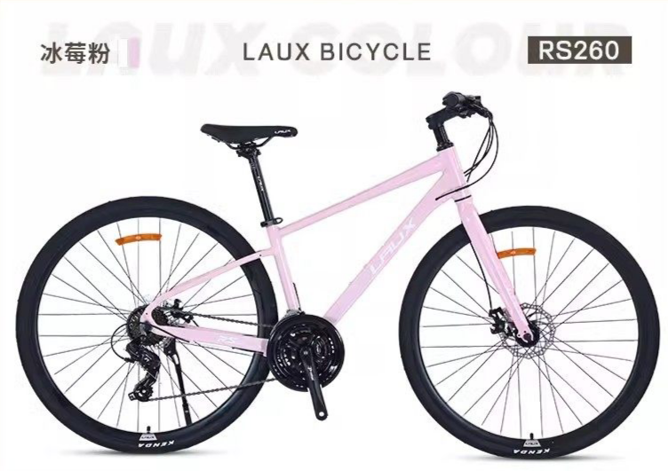 雷克斯LAUX飓风rs20021速平把公路车男女铝合金车架学生成人单车
