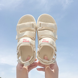 凉鞋女2024年夏季新款仙女风百搭学生平底外穿防滑运动沙滩鞋