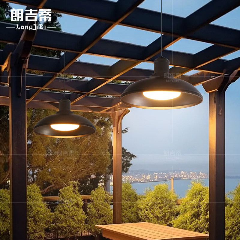 户外吊灯防水庭院照明凉亭灯室外花园屋簷吊灯欧式阳台露台吸顶灯