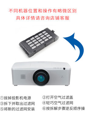 集大成适用于松下PT-X386C/X328C/X345C/X426CPT-DZ570FD550FDZ685DW640FDX40FD605投影机仪过滤网/防尘网