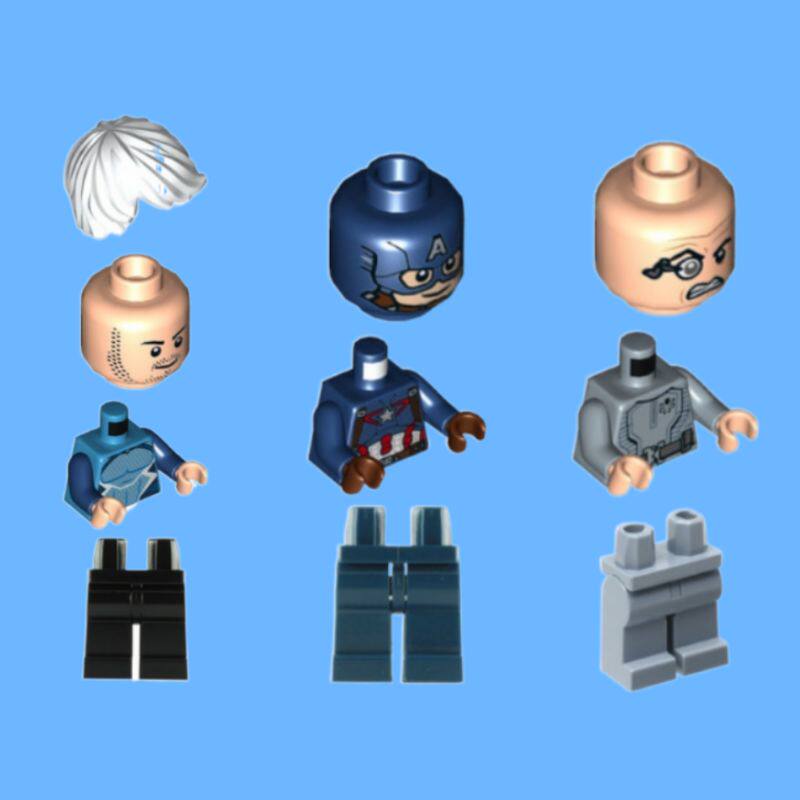 樂购复仇者联盟人仔sh180快银sh179男爵sh177美国队长76041零配