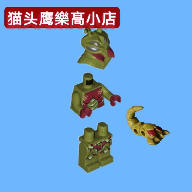 乐购拼插积木太空人仔银河战队异形外星14403人猿头14408绿蛆配件