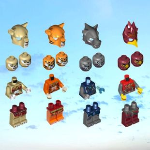 乐购搭建拼插积木玩具70146气功传奇Chima烈焰凤凰飞天神殿人仔