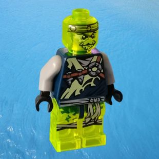 乐购透明霓虹绿灵魂射箭平头幻影忍者人仔拼插积木21439配件零件