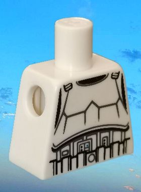 乐购建构拼装冲锋队人仔616232白色冲锋队躯干76382 / 88585 身体