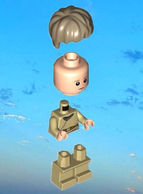 乐购正品星球大战星机套裝 75092年轻天行者人仔482199配件身体腿