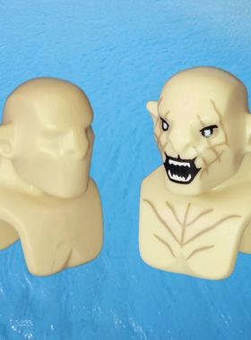 LE正品GO积木霍比特人五军之战643640谭阿佐格头像18680头部表情