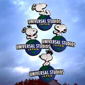 universal 4色橡胶卡通冰箱贴史努比 studios日本环球影城纪念款
