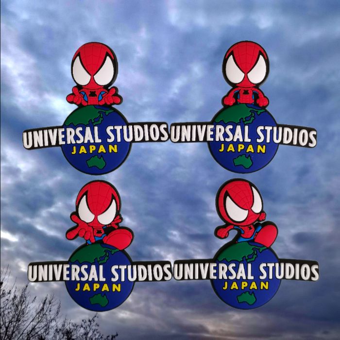 universal studios日本环球影城纪念款4色橡胶卡通冰箱贴蜘蛛侠