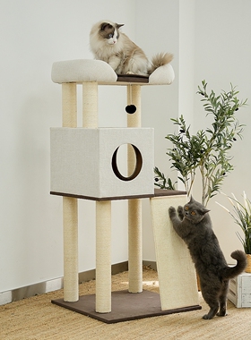 升级！大床猫爬架猫窝猫树一体剑麻不占地多层肥猫布偶缅因猫架子