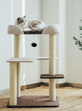 大床！布偶缅因肥猫大窝猫爬架猫窝猫树一体剑麻豪华四季易打理