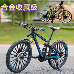仿真1/8合金越野山地自行车模型软尾摆件收藏级儿童玩具1