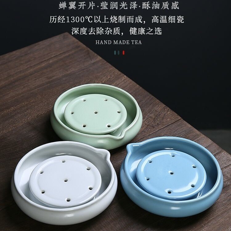 汝窑壶承粗陶干泡台紫砂养壶托盘储水陶瓷壶垫日式茶承茶具配件