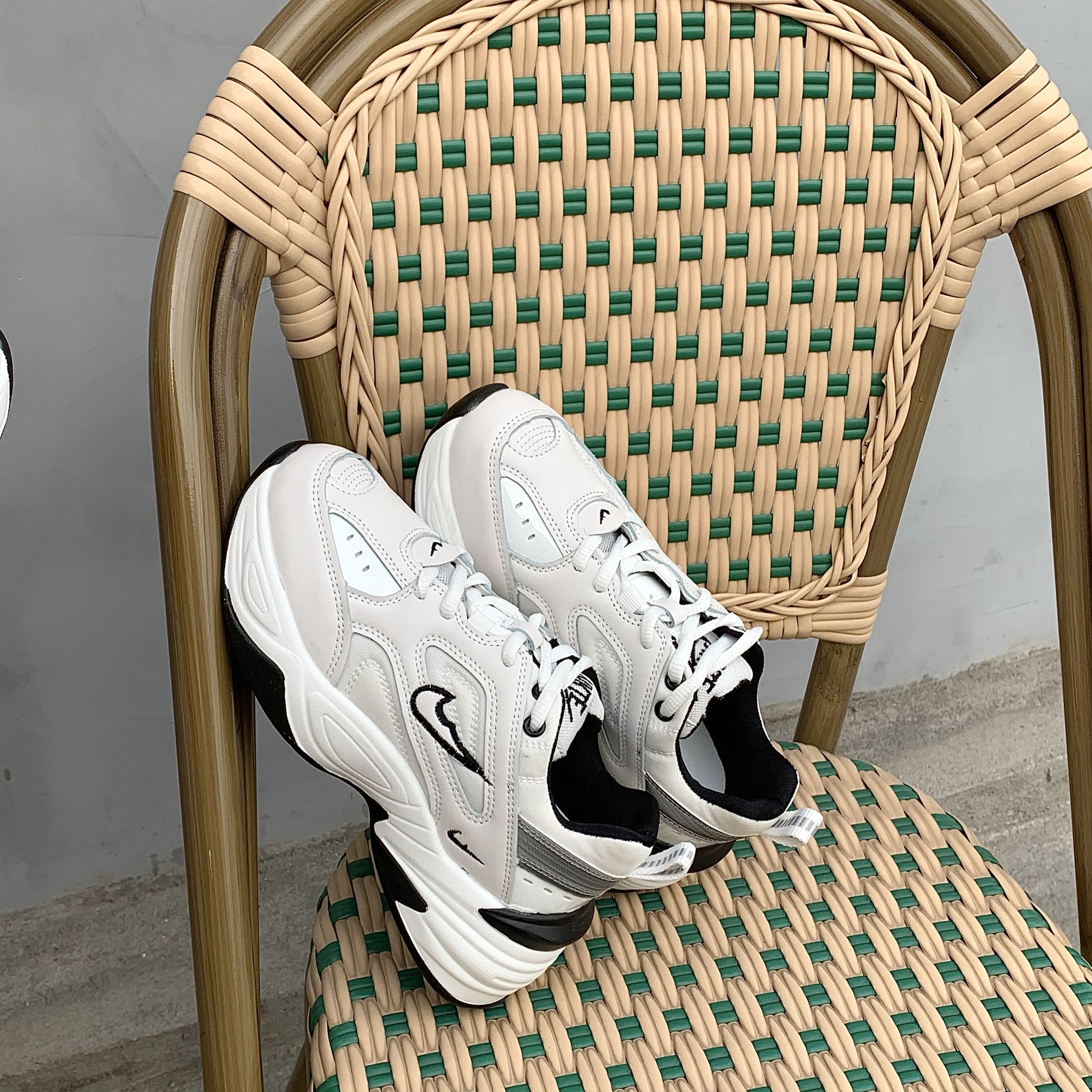 Real price genuine leather South Korea ulzzang Gangfeng K retro grey father shoes women's ins Harajuku sports shoes