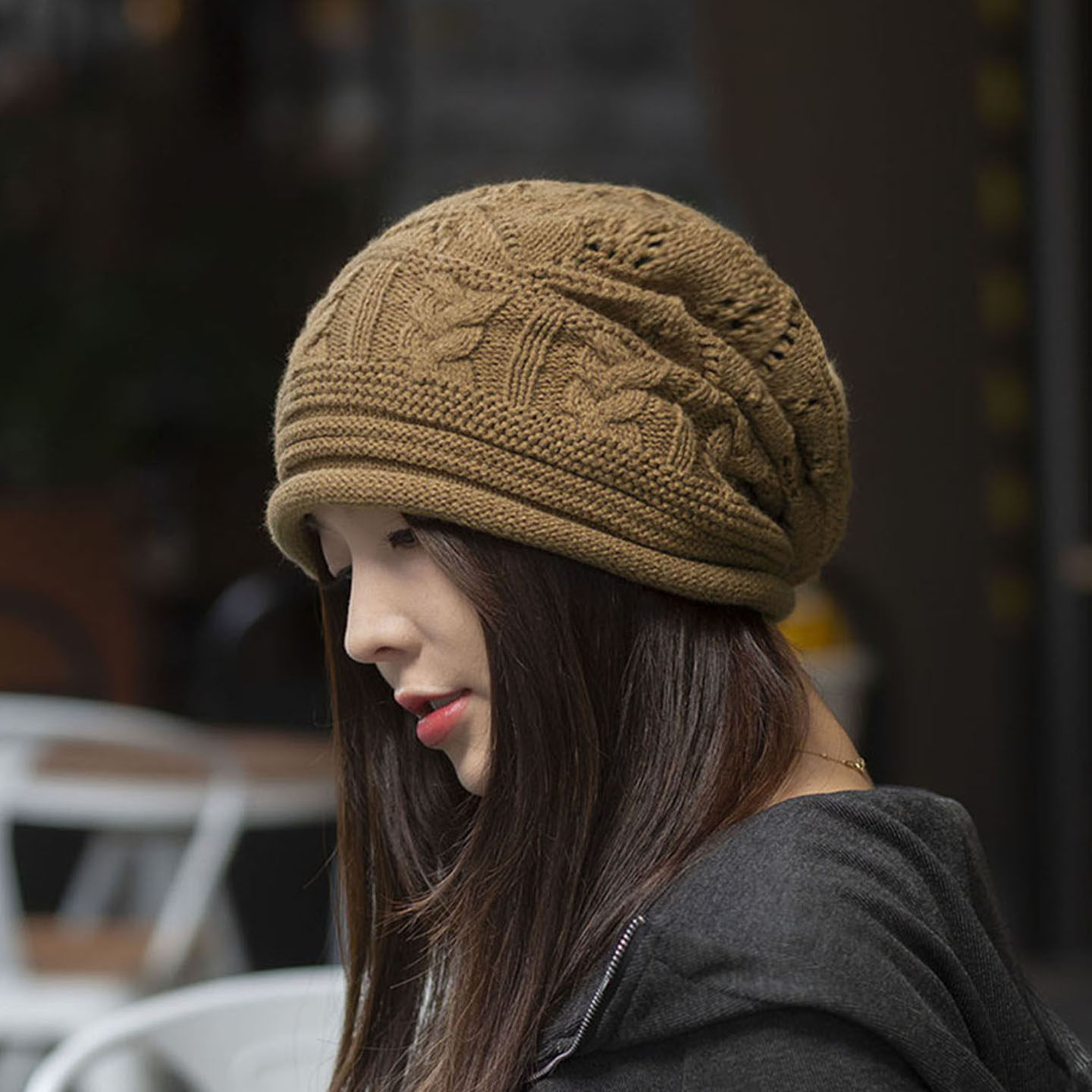 帽子女2025新款爆款洋气春秋编织毛线帽显脸小大头围针织帽堆堆帽,服饰配件/皮带/帽子/围巾,帽子,淘宝优惠券,粉丝福利购,淘宝优惠卷