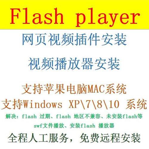 Flash Player与您的地区不相容国际版支持win10\11\7\苹果电脑Mac
