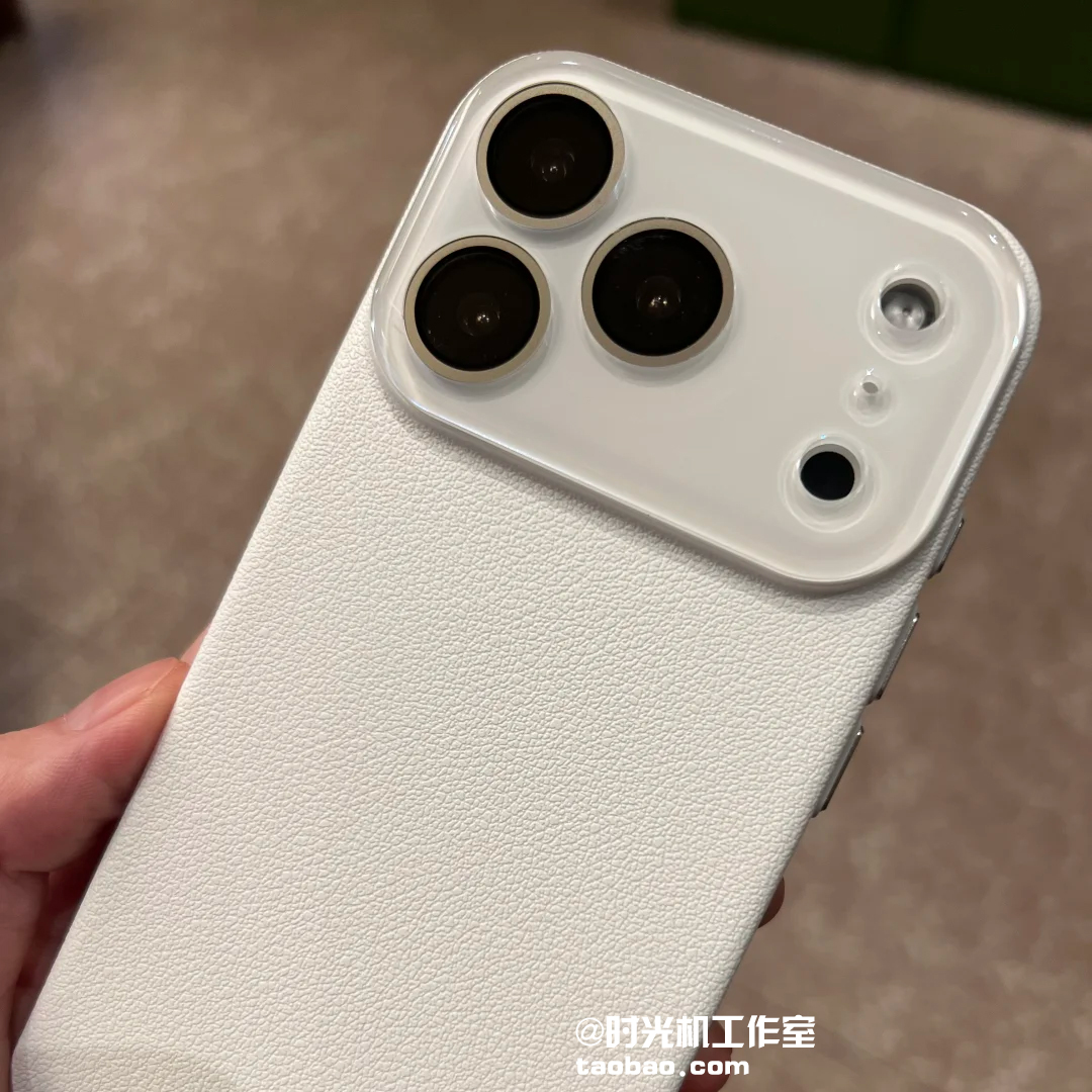 水晶全包镜头手机壳适用iPhone17pro苹果17promax新款保护套白月光皮革外壳16pro/15仿荔枝纹超薄Air硬壳防摔