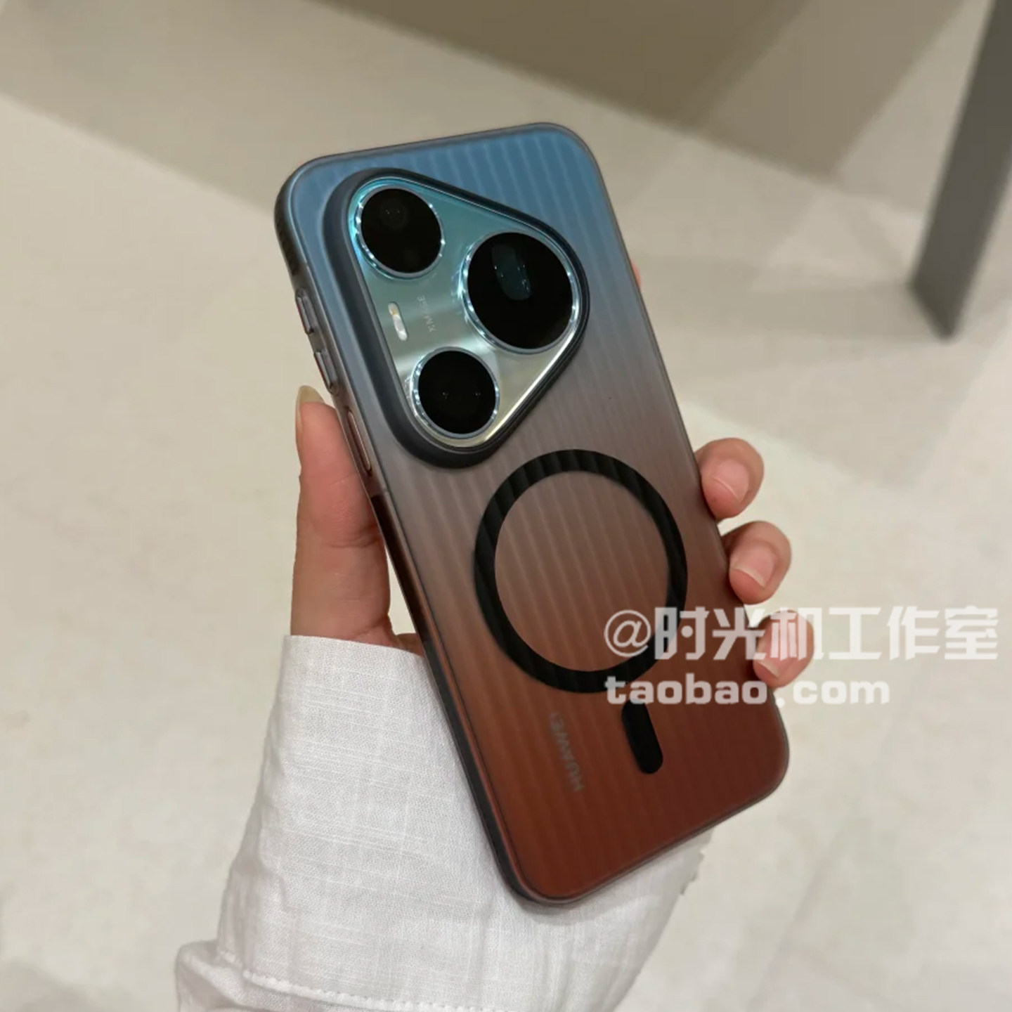 冰雾磨砂黑瓦楞磁吸壳适用华为Pura90Pro手机壳Mate80Promax保护套70Air防指纹60竖条纹畅享90硬Nova14/13薄+
