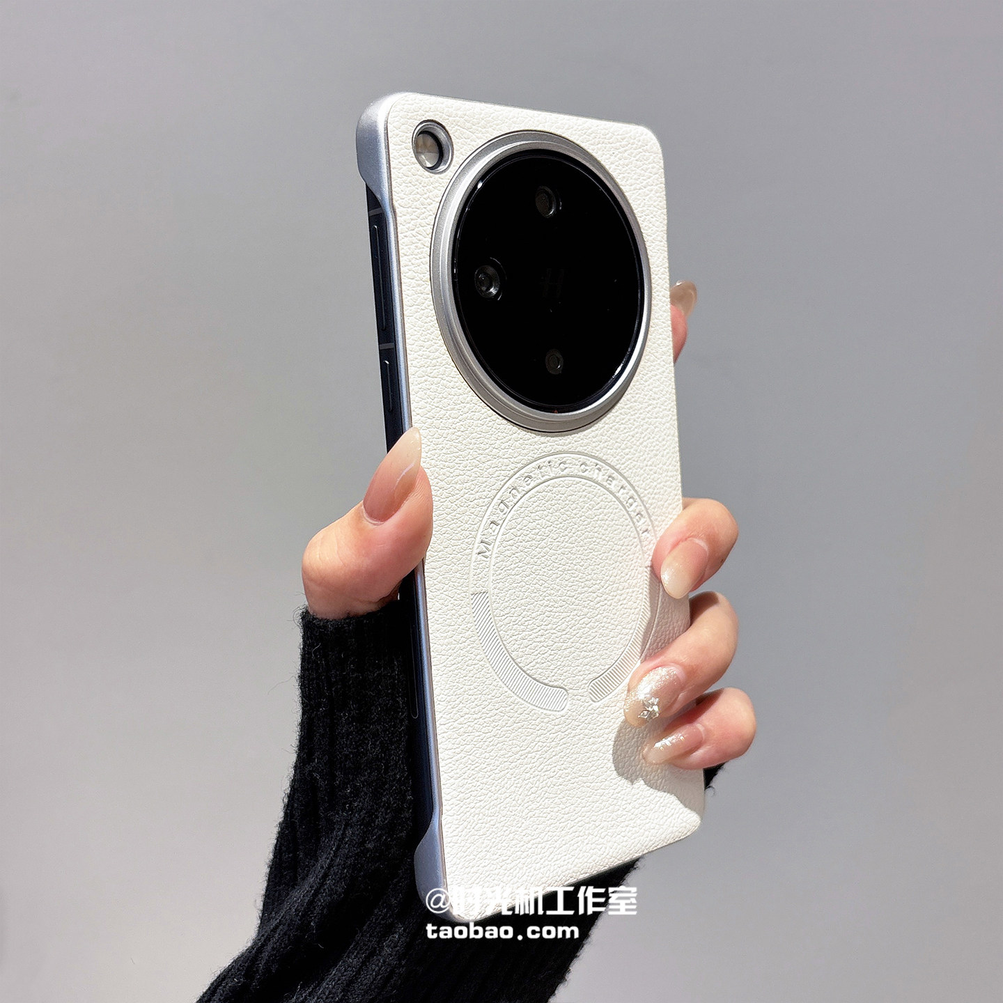 高档皮纹磁吸充电适用OPPOfindX9Ultra手机壳新品创意棕色X9Sp电镀无边框FindX8Pro小米15U超薄17Ultra硬壳