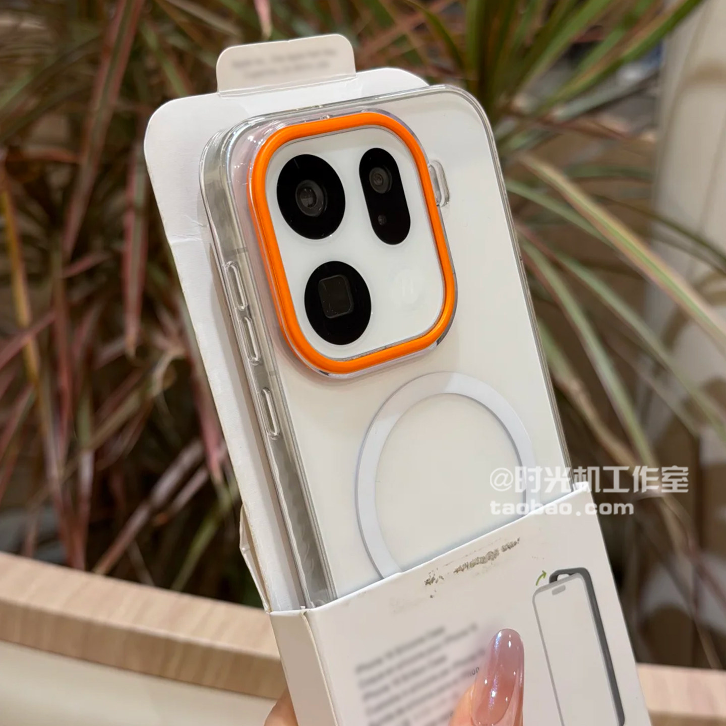 ins彩框高透磁吸壳适用OPPOFindx9s手机壳X9Ultra透明无线充电保护套一加Ace6光面PC硬壳1+15t高级感防滑男女