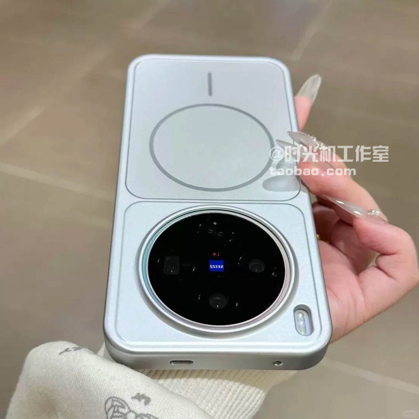 INS时尚银电镀秒变细圈磁吸壳适用vivoX300手机壳X300Pro磨砂OC硬壳OPPOFindx9高级感无线充电保护套小众男女
