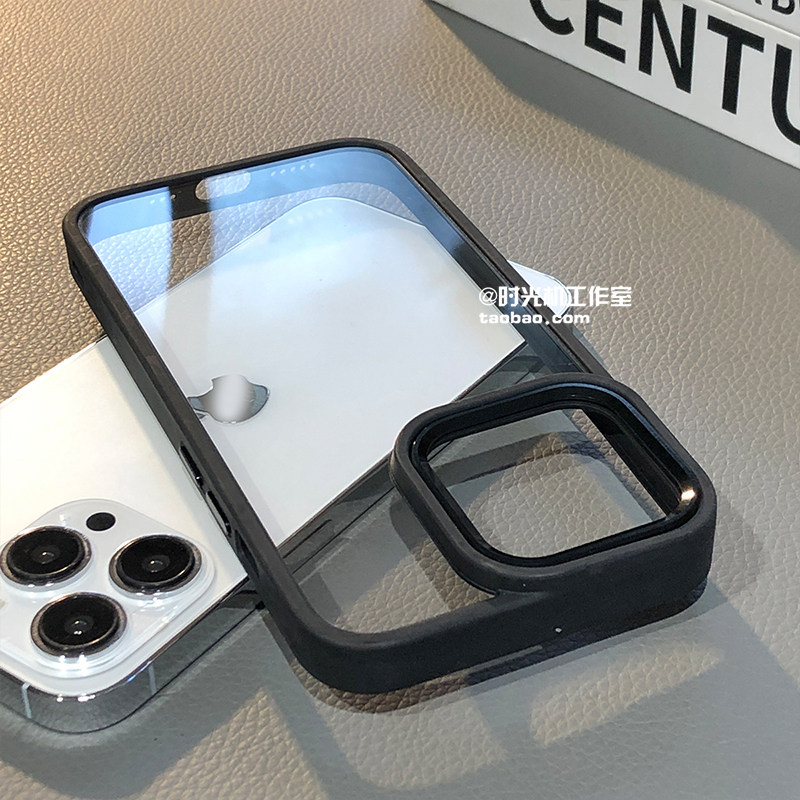 高档金属感框高透适用iPhone16苹果17/15ProMax透明Air手机壳14plus高级感13/12PRO大孔不包镜头11小众INS硬