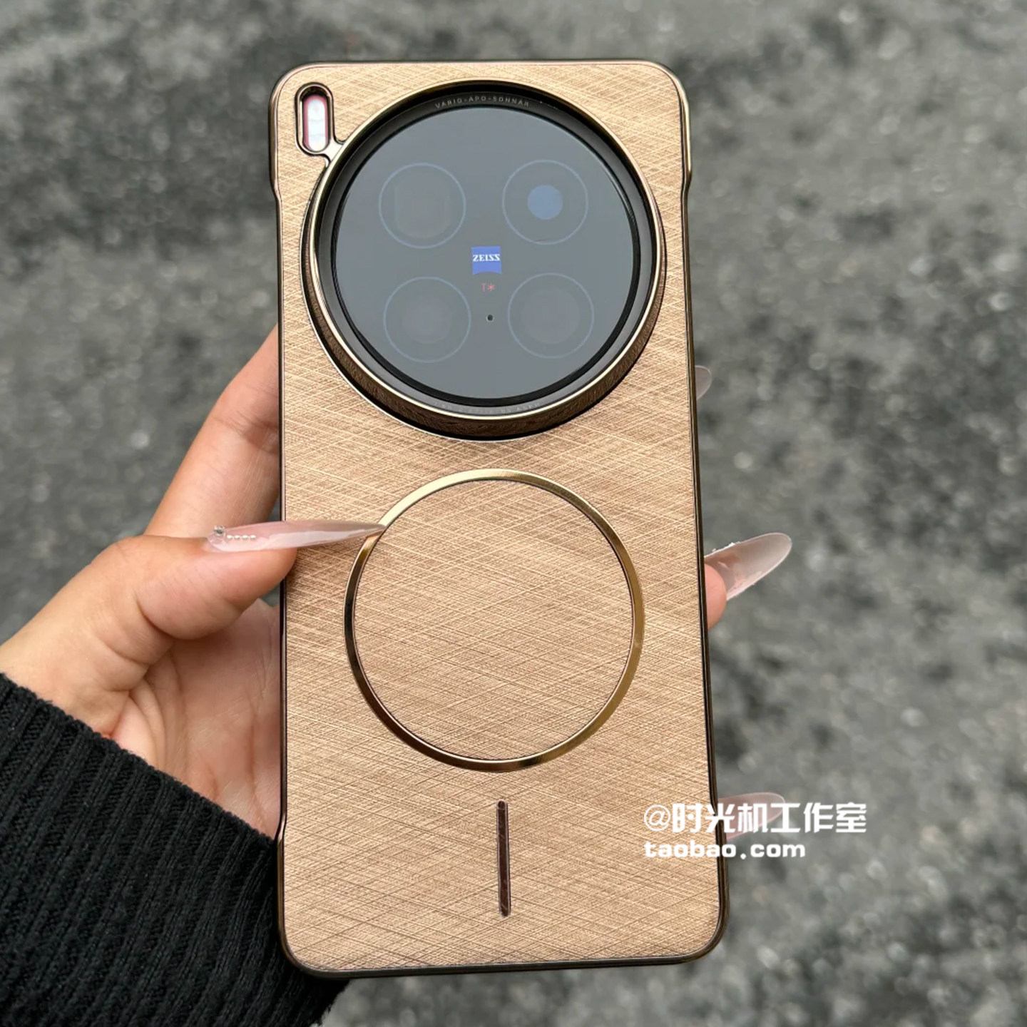 香槟金无边框拉丝磁吸壳适用OPPOFindx8Ultra手机壳X8S+电镀边散热PC硬壳X8Pro透气磨砂防指纹高档男女保护套