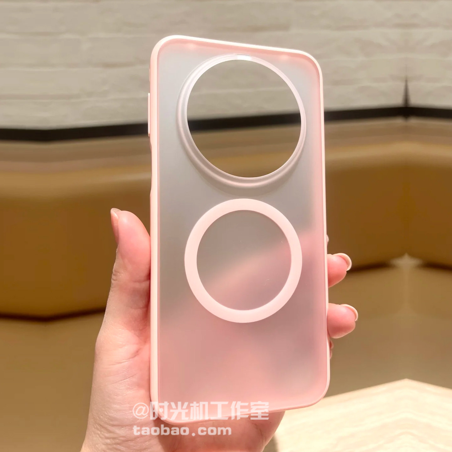 气质嫩粉护甲磁吸壳适用华为Mate80Promax手机壳mate70air磨砂肤感防指纹Nova14Ultra半透明高级感男女PC硬壳