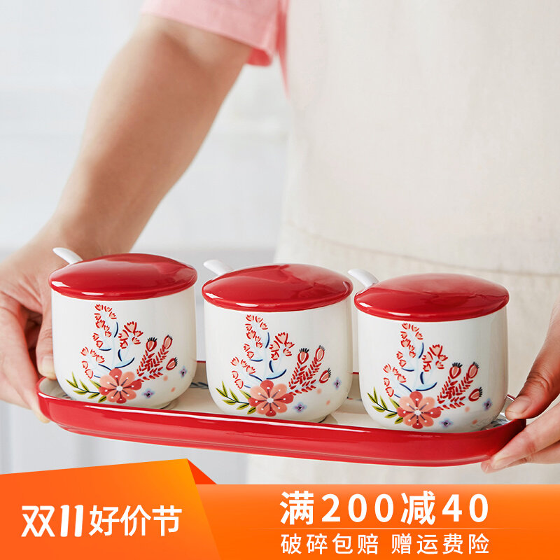 调味罐带盖家用日式简约创意油盐糖佐料盒三件套厨房用品陶瓷餐具属于什么档次？