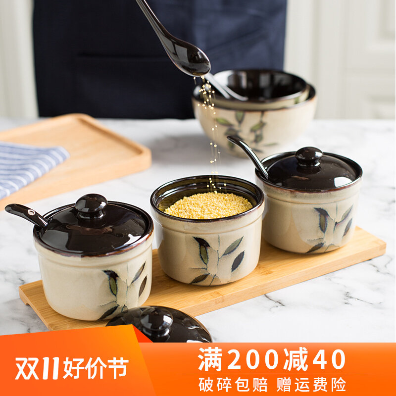 竹叶厨房调味罐三件套陶瓷调料品罐子套装盐罐家用油盐糖佐料调味怎么样,好用不?