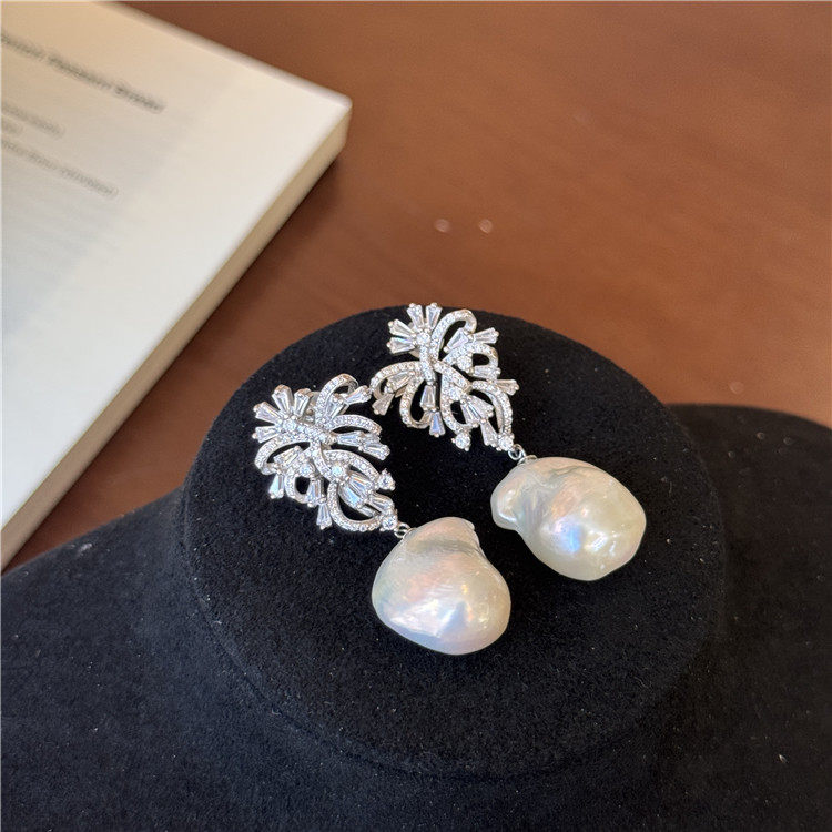 天然巴洛克异形珍珠耳环轻奢925纯银高级感耳饰女时尚气质防过敏,珠宝/钻石/翡翠,耳饰,淘宝优惠券,粉丝福利购,淘宝优惠卷