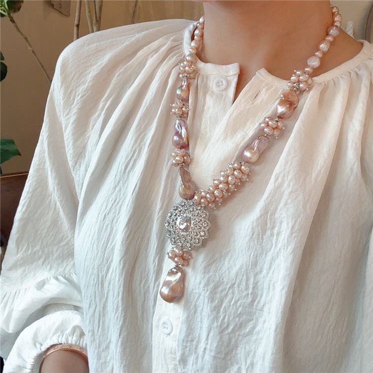 天然巴洛克珍珠轻奢项链高贵大气