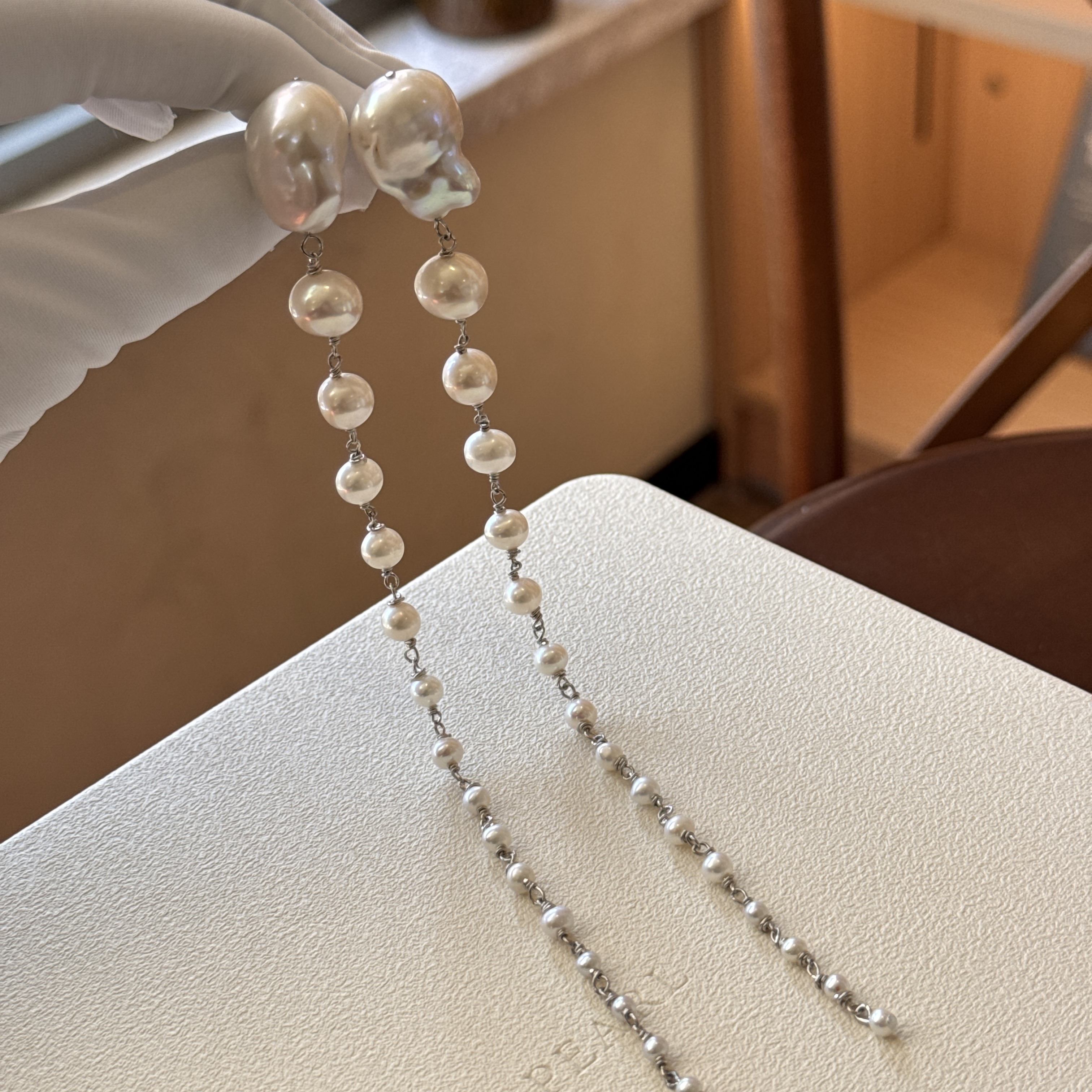 轻奢设计师款天然淡水珍珠耳环女