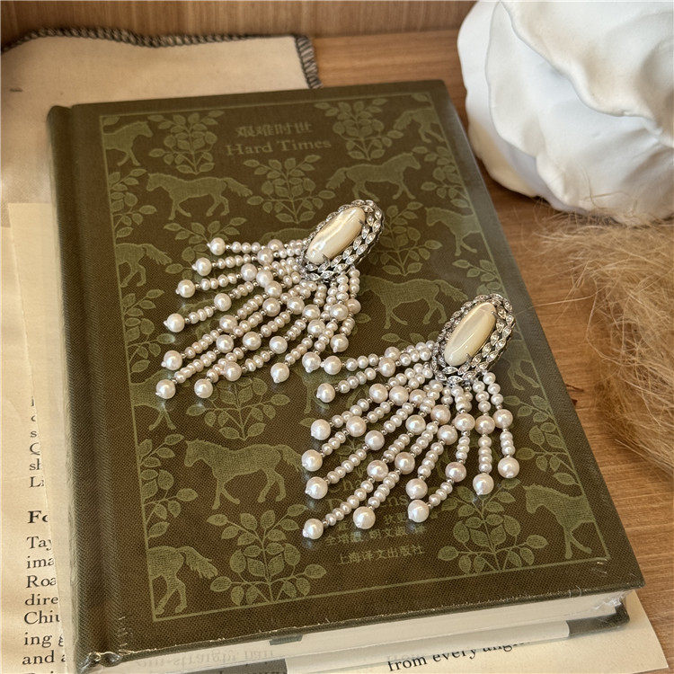 天然淡水珍珠耳环复古多层流苏耳饰高级感长款耳钉豪华气质礼物女,珠宝/钻石/翡翠,耳饰,淘宝优惠券,粉丝福利购,淘宝优惠卷