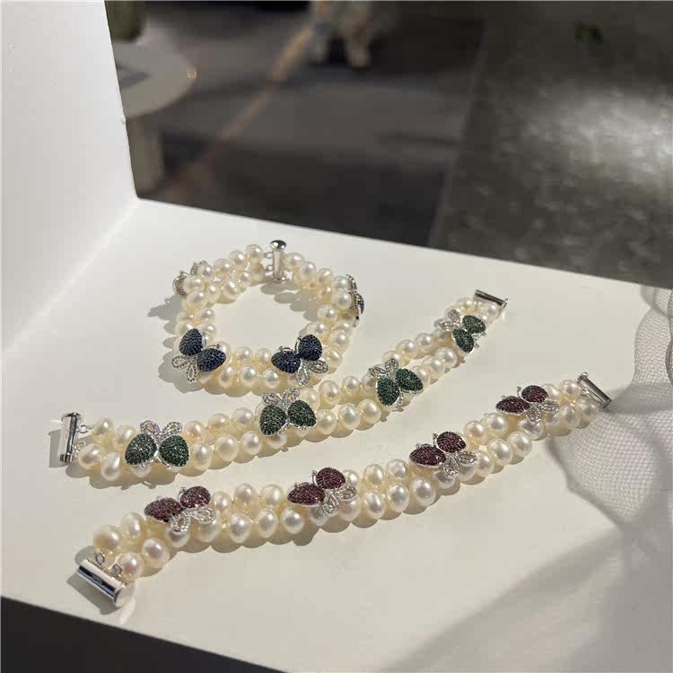 天然淡水珍珠手链女小众设计高级感复古多层手环轻奢时尚手串