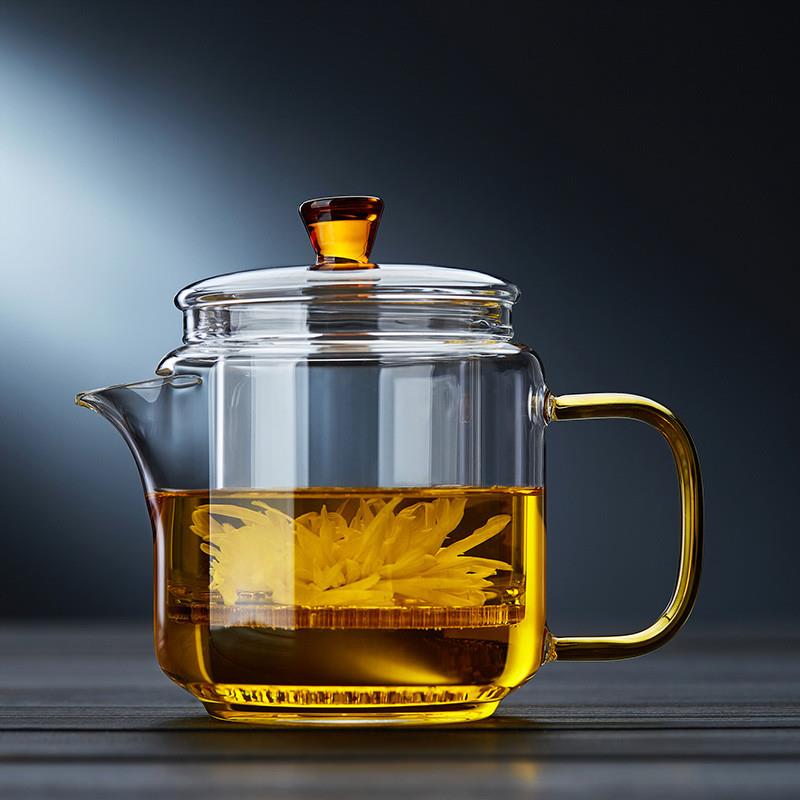 玻璃茶壶耐高温茶水分离单过滤器泡红茶冲花茶沏绿茶一人用小茶具
