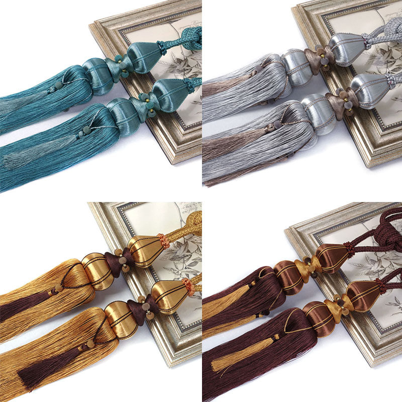 窗帘绑带挂球门帘吊穗装饰客厅家用系带欧式流苏百搭高档家居装修