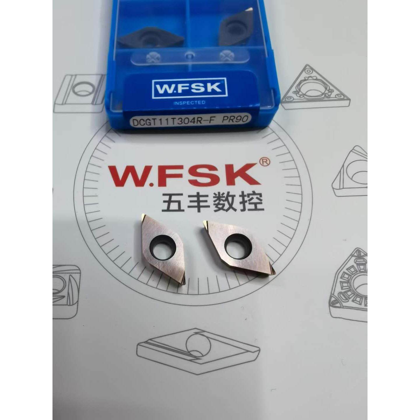 WFSK五丰数控不锈钢精车刀片 DCGT11T302R-F DCGT11T304L-F PR90