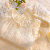 日系睡衣女款 套装 棉纱学生春秋季 家居服纯棉纱布小兔碎花胖MM大码