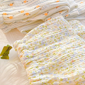 女款 纯棉春秋季 家居裤 双层纱布睡裤 棉纱宽松长裤 婴儿棉睡衣可外穿