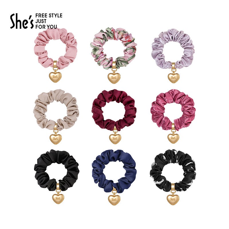 高级感时尚百搭心形丸子头发圈