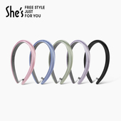 shes茜子轻简循迹多巴胺色发箍发卡头箍高级感发饰压发发箍头饰