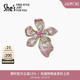 shes茜子爱 模样璀璨工艺水晶大朵兰花胸针优雅奢华高档胸花配饰