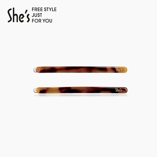 发夹shes塑胶板材一字边玳瑁色