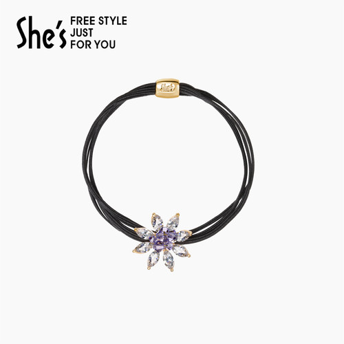 shes茜子莫奈花园睡莲花朵发绳