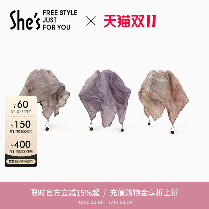shes茜子法式方巾大肠发圈