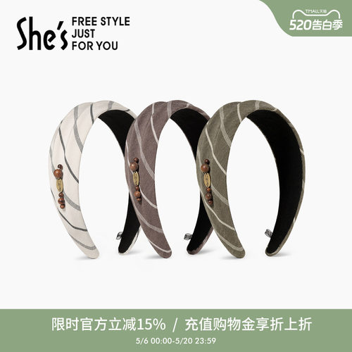 shes茜子复古花纹发箍